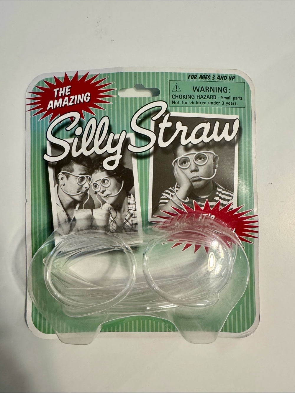 Kirkland's Silly Straw Set - Green and White Packaging
